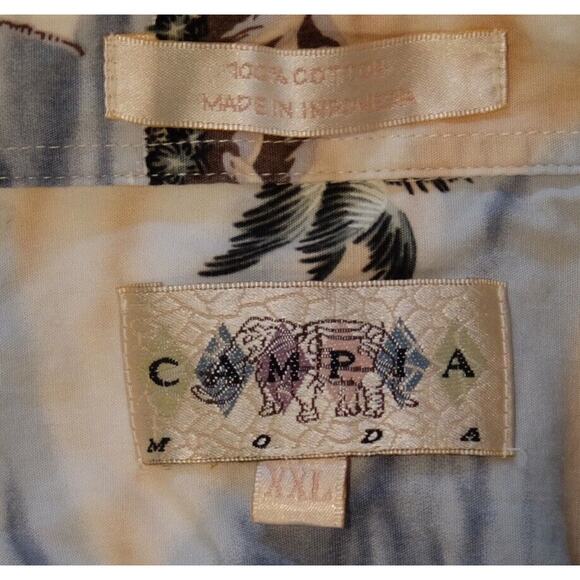 Campia Moda XXL Hawaiian Shirt Aloha Tropical Island Print Cotton - Picture 5 of 9